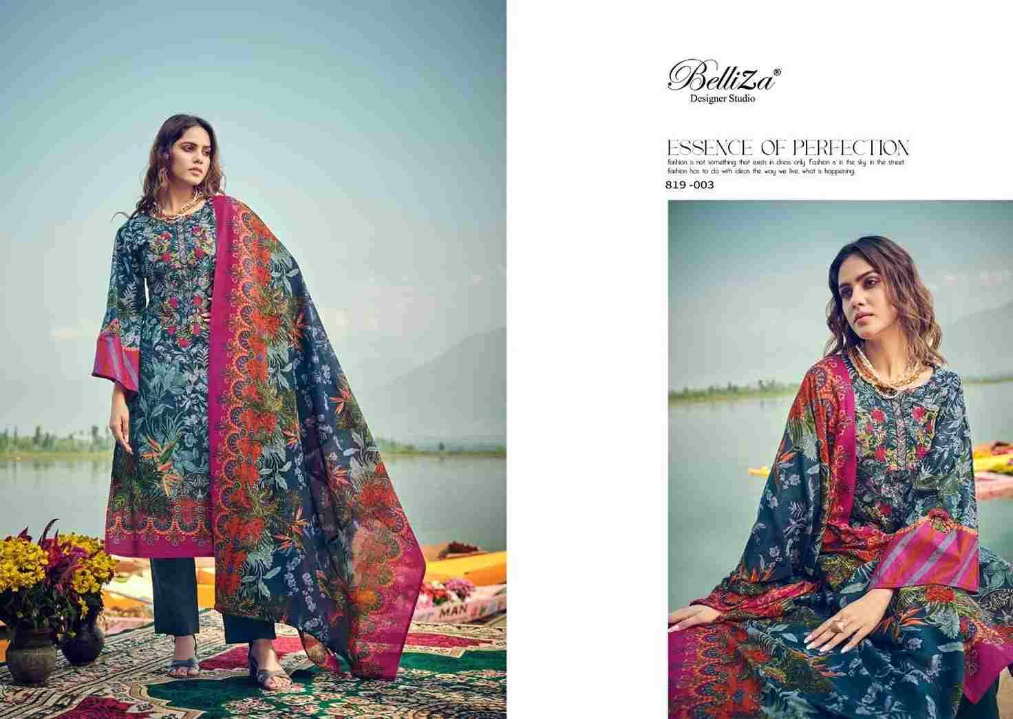 Naira Vol-18 By Belliza 819-001 To 819-008 Series Beautiful Festive Suits Colorful Stylish Fancy Casual Wear & Ethnic Wear Pure Cotton Digital Print Dresses At Wholesale Price