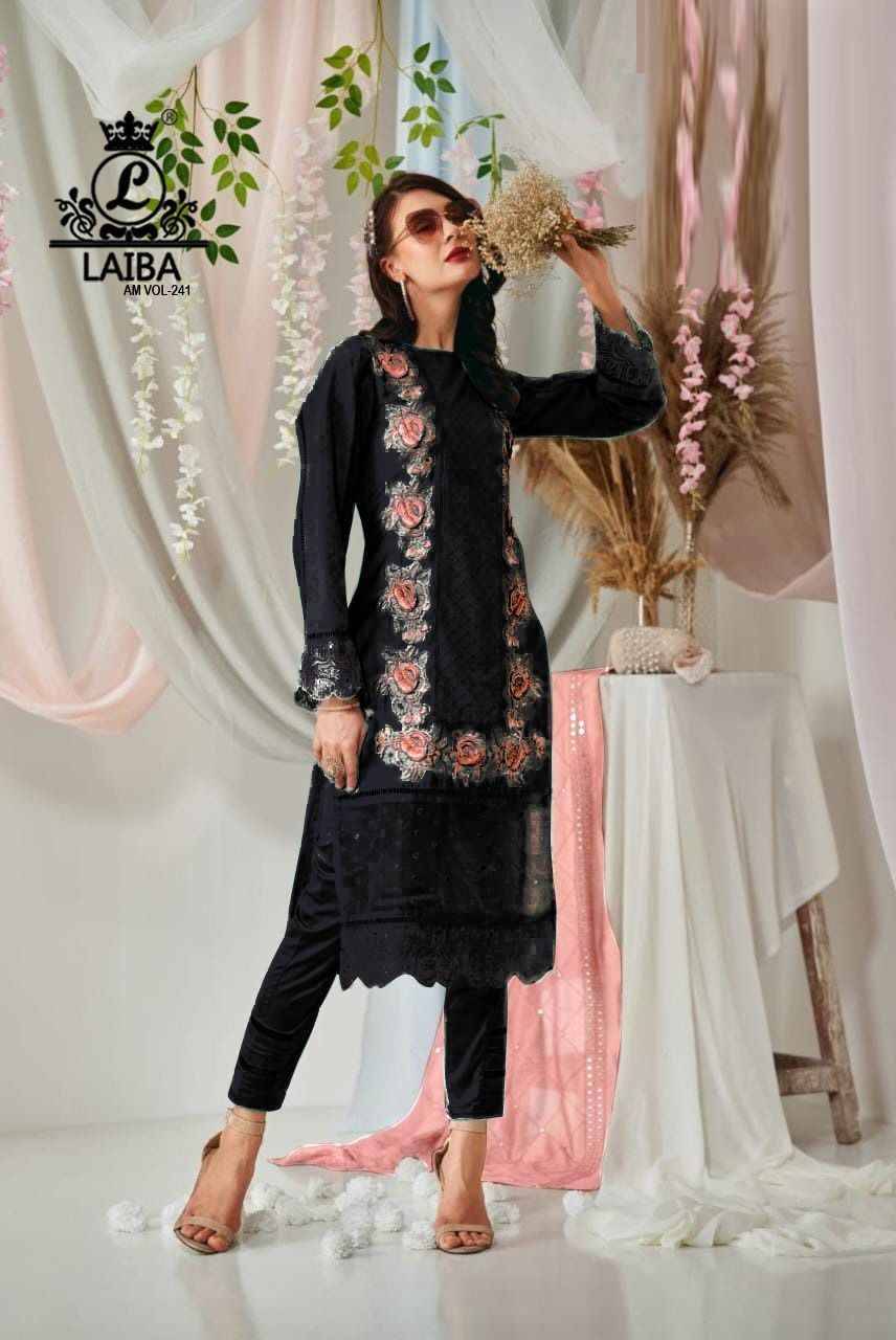 Am Vol-241 By Laiba 01 To 04 Series Pakistani Suits Beautiful Fancy Colorful Stylish Party Wear & Occasional Wear Pure Georgette Embroidery Dresses At Wholesale Price