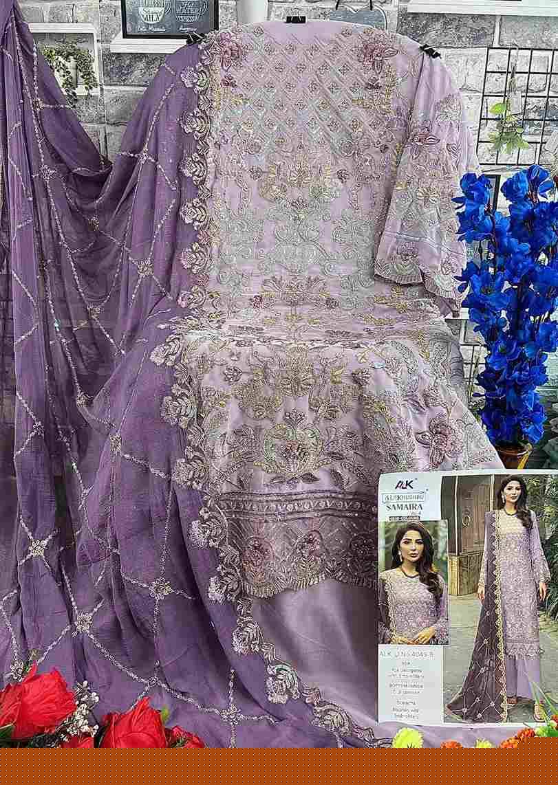 Samaira 4049 Colours By Al Khushbu 4049-A To 4049-D Series Beautiful Stylish Pakistani Suits Fancy Colorful Casual Wear & Ethnic Wear & Ready To Wear Faux Georgette Embroidery Dresses At Wholesale Price