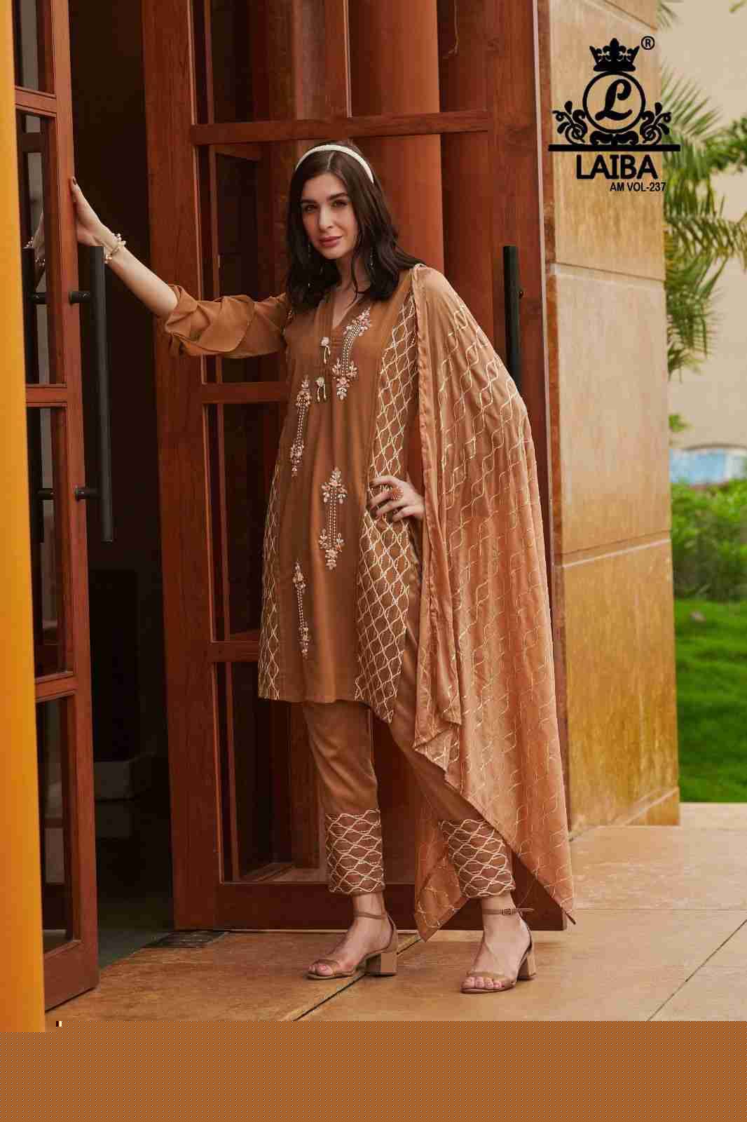 Am Vol-237 By Laiba 01 To 04 Series Pakistani Suits Beautiful Fancy Colorful Stylish Party Wear & Occasional Wear Pure Georgette Embroidery Dresses At Wholesale Price