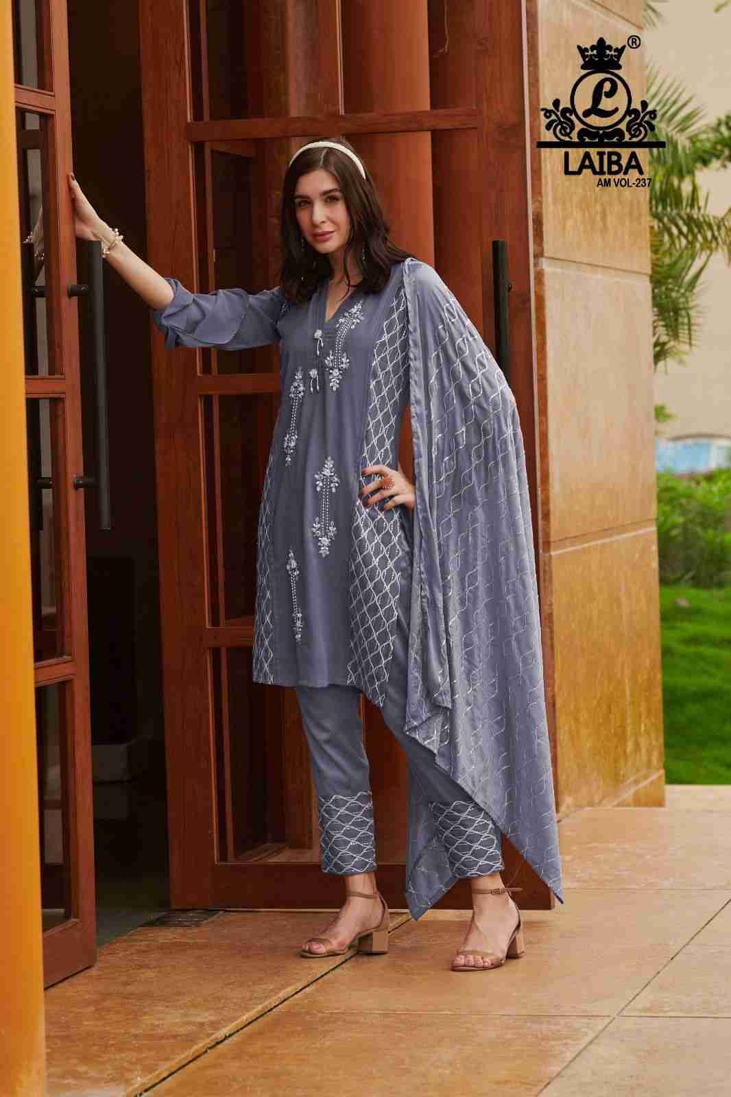 Am Vol-237 By Laiba 01 To 04 Series Pakistani Suits Beautiful Fancy Colorful Stylish Party Wear & Occasional Wear Pure Georgette Embroidery Dresses At Wholesale Price