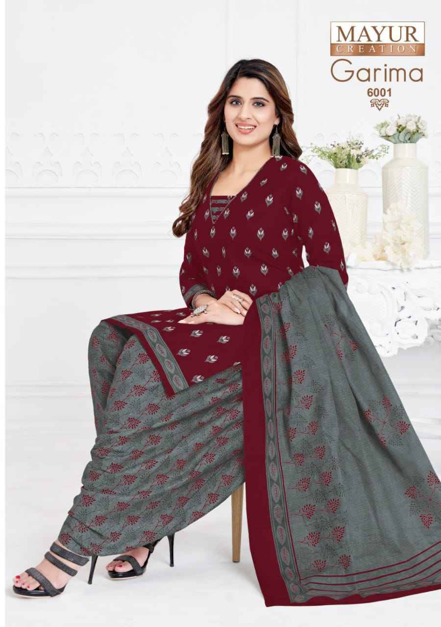 Garima Vol-6 By Mayur Creation 6001 To 6010 Series Beautiful Pakistani Suits Stylish Fancy Colorful Casual Wear & Ethnic Wear Pure Cotton Print Dresses At Wholesale Price