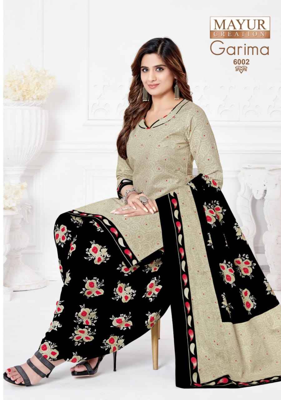 Garima Vol-6 By Mayur Creation 6001 To 6010 Series Beautiful Pakistani Suits Stylish Fancy Colorful Casual Wear & Ethnic Wear Pure Cotton Print Dresses At Wholesale Price