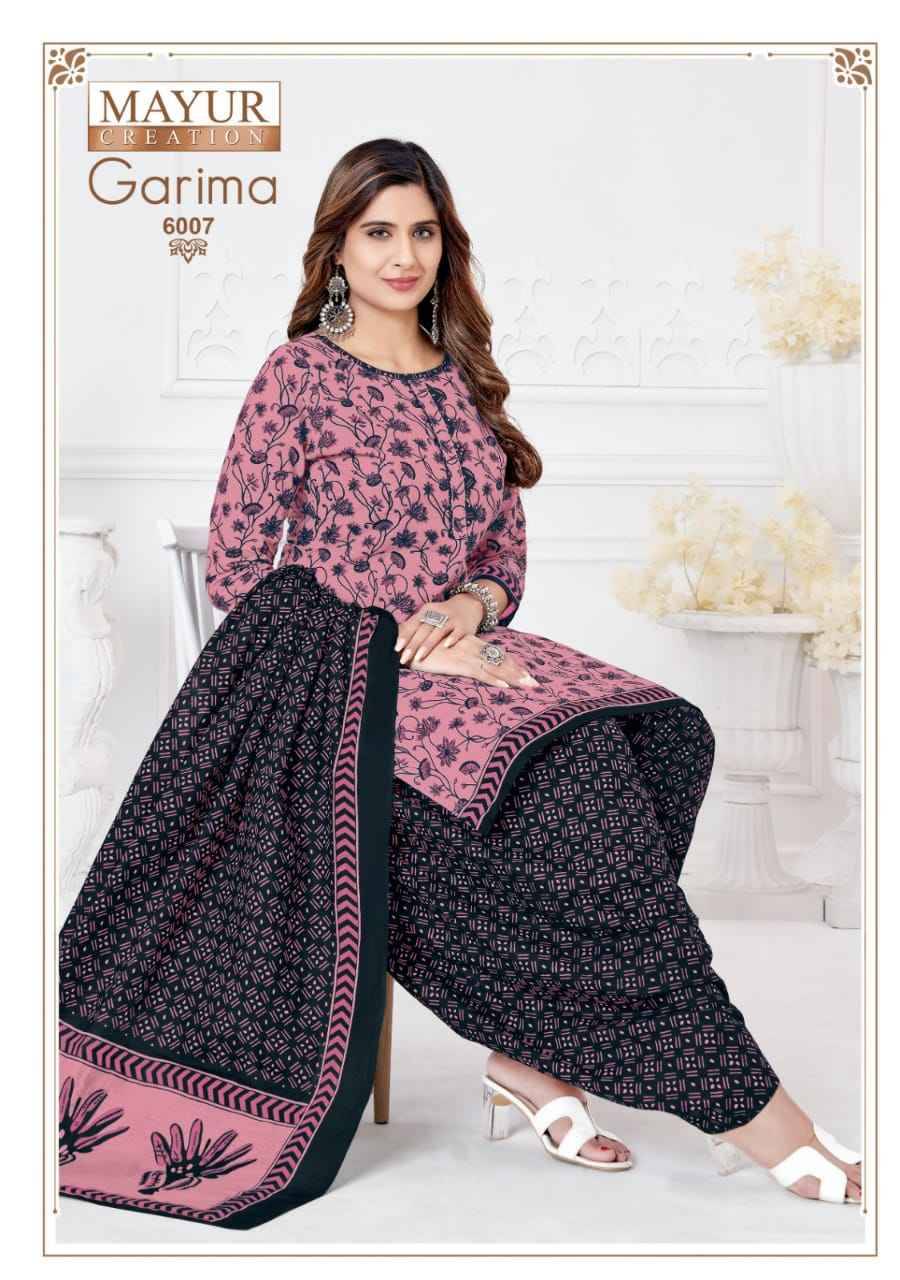 Garima Vol-6 By Mayur Creation 6001 To 6010 Series Beautiful Pakistani Suits Stylish Fancy Colorful Casual Wear & Ethnic Wear Pure Cotton Print Dresses At Wholesale Price