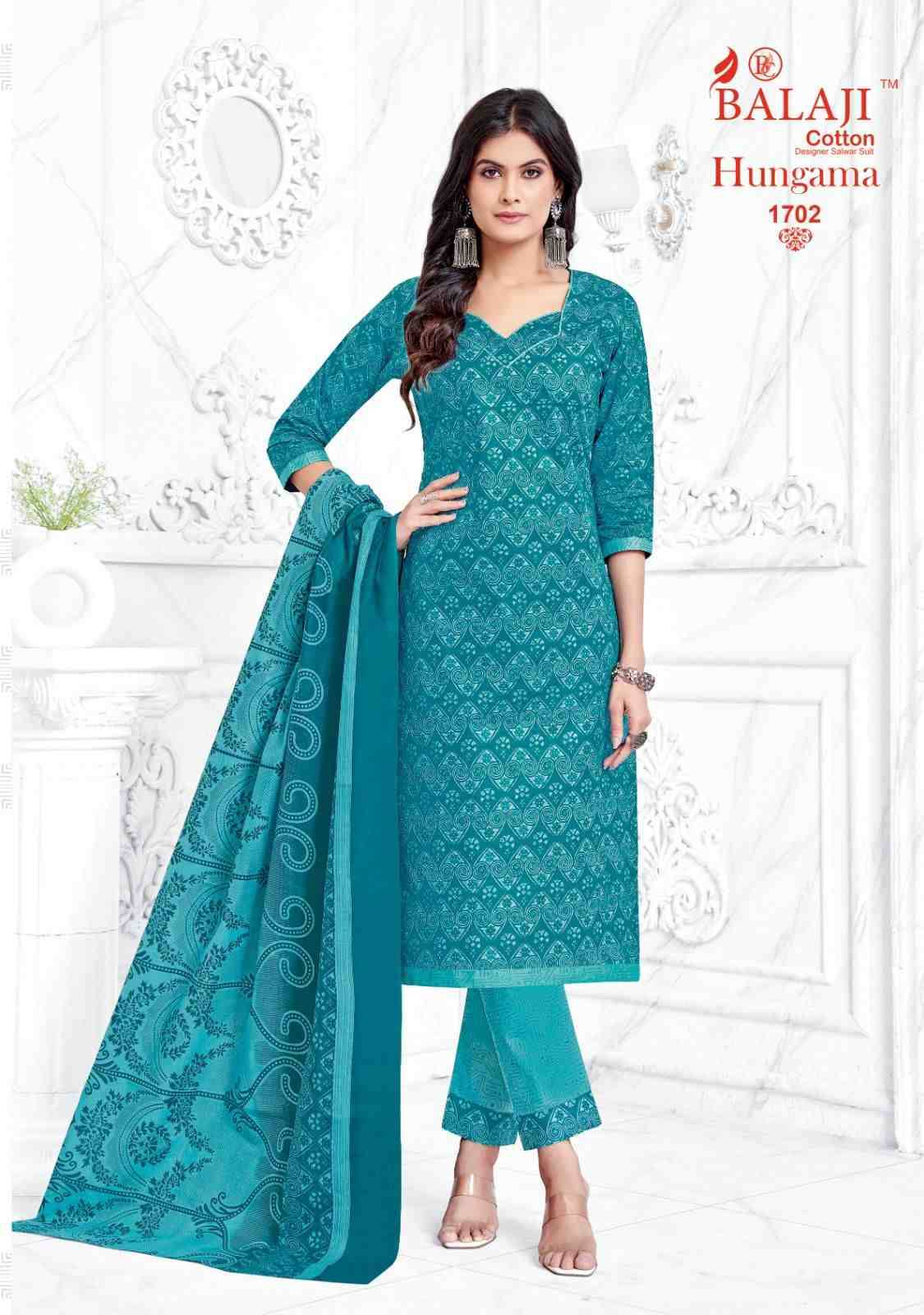 Hungama Vol-17 By Balaji Cotton 1701 To 1710 Series Beautiful Festive Suits Stylish Fancy Colorful Casual Wear & Ethnic Wear Pure Cotton Print Dresses At Wholesale Price