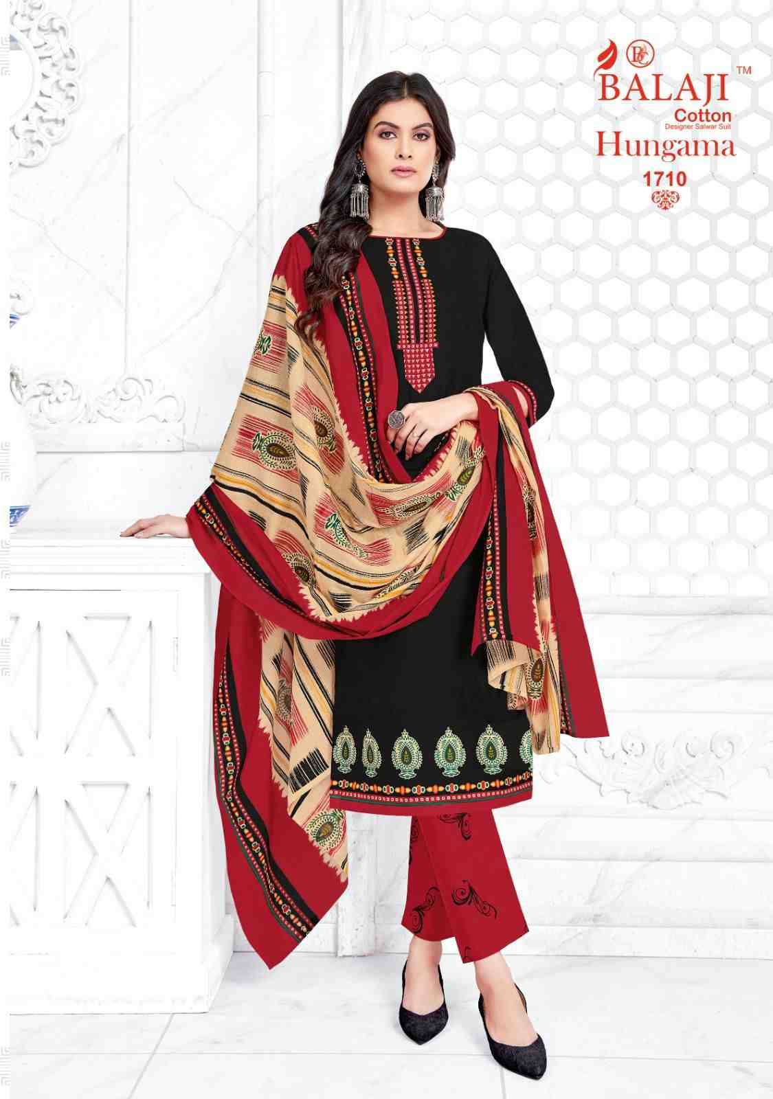 Hungama Vol-17 By Balaji Cotton 1701 To 1710 Series Beautiful Festive Suits Stylish Fancy Colorful Casual Wear & Ethnic Wear Pure Cotton Print Dresses At Wholesale Price