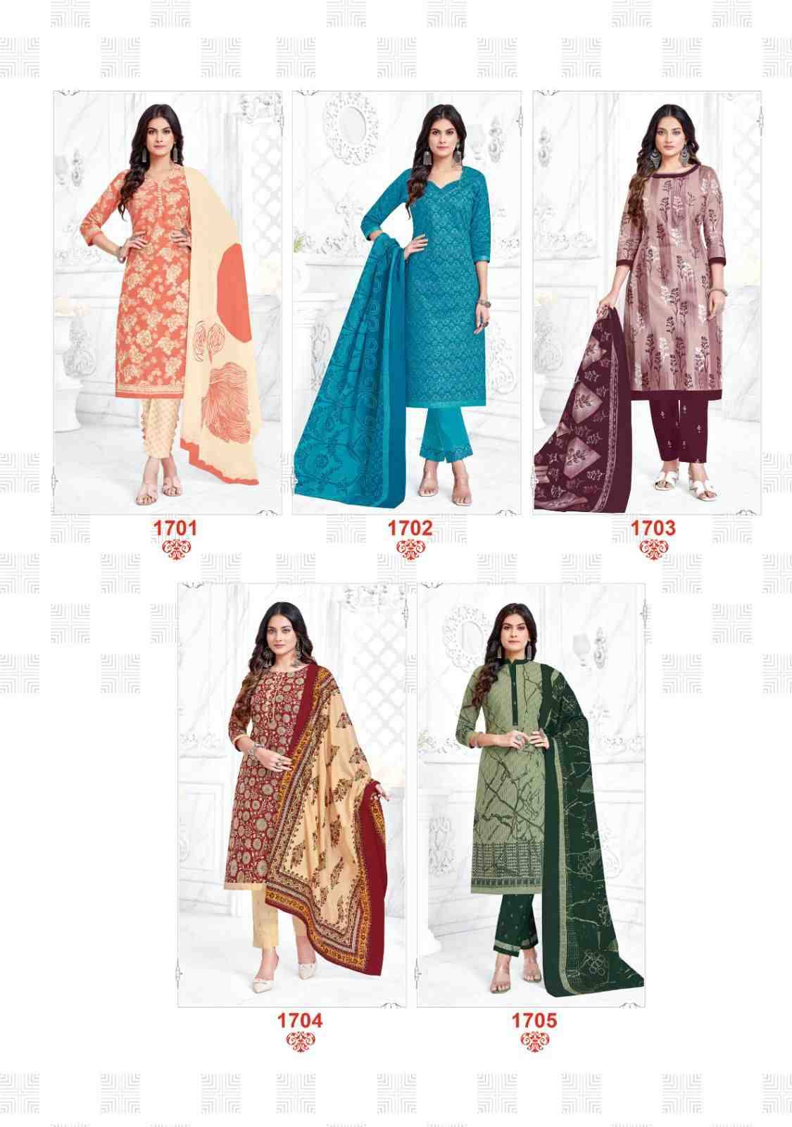Hungama Vol-17 By Balaji Cotton 1701 To 1710 Series Beautiful Festive Suits Stylish Fancy Colorful Casual Wear & Ethnic Wear Pure Cotton Print Dresses At Wholesale Price
