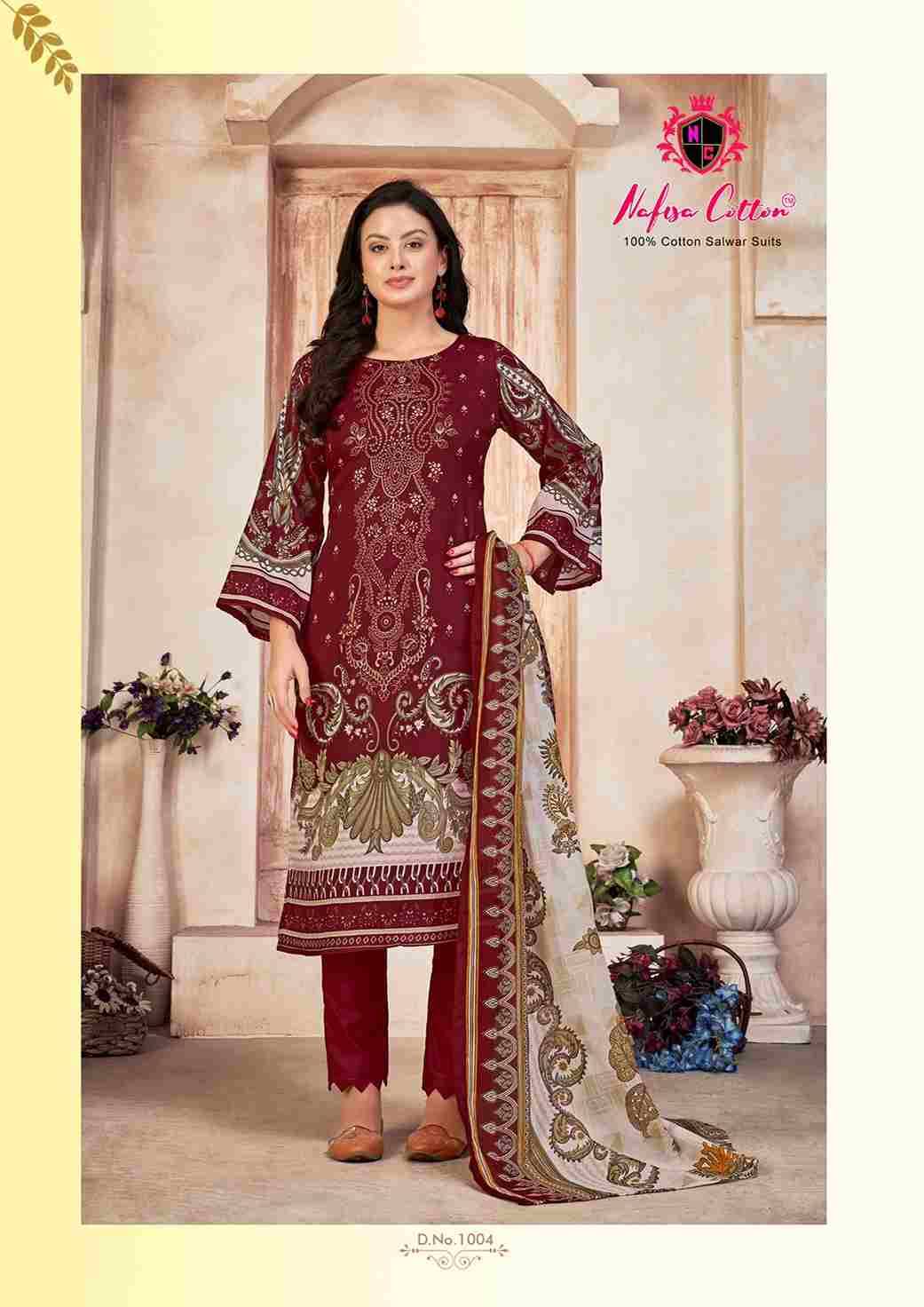 Mahera By Nafisa Cotton 1001 To 1006 Series Beautiful Festive Suits Stylish Fancy Colorful Casual Wear & Ethnic Wear Pure Cotton Print Dresses At Wholesale Price