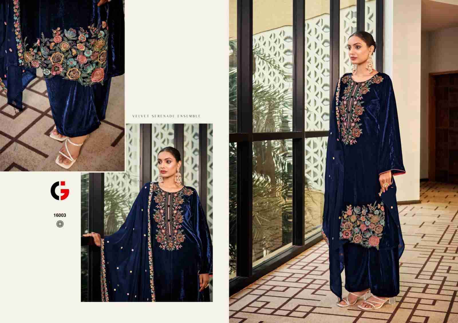 Ek-Noor By Gull Jee 16001 To 16004 Series Beautiful Festive Suits Stylish Fancy Colorful Party Wear & Occasional Wear Velvet Embroidered Dresses At Wholesale Price