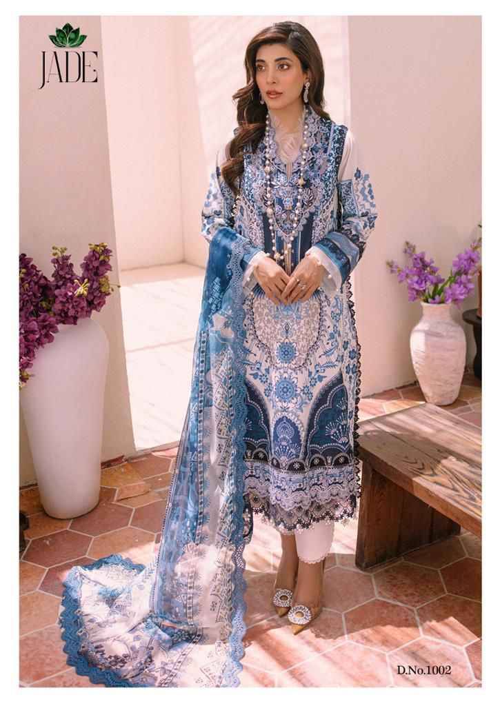 Jade Vol-1 By Jade 1001 To 1008 Series Beautiful Suits Stylish Colorful Fancy Casual Wear & Ethnic Wear Cotton Print Dresses At Wholesale Price