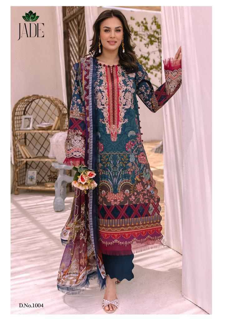 Jade Vol-1 By Jade 1001 To 1008 Series Beautiful Suits Stylish Colorful Fancy Casual Wear & Ethnic Wear Cotton Print Dresses At Wholesale Price
