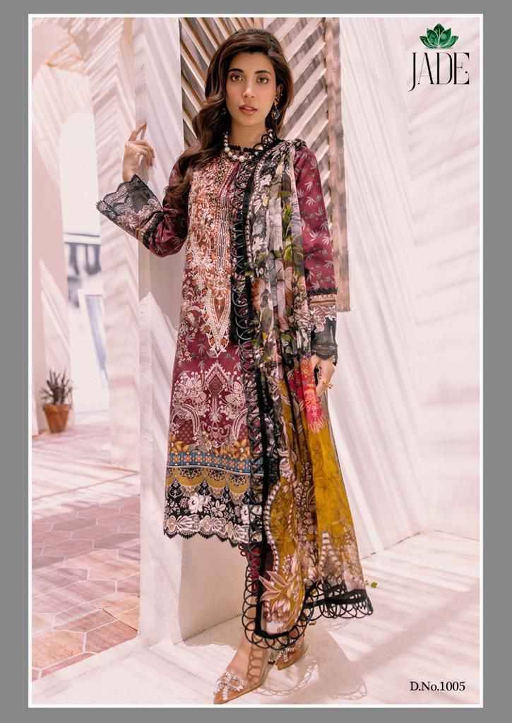 Jade Vol-1 By Jade 1001 To 1008 Series Beautiful Suits Stylish Colorful Fancy Casual Wear & Ethnic Wear Cotton Print Dresses At Wholesale Price
