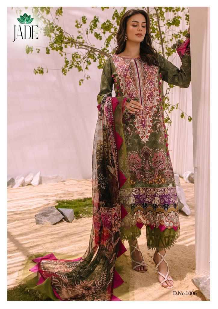 Jade Vol-1 By Jade 1001 To 1008 Series Beautiful Suits Stylish Colorful Fancy Casual Wear & Ethnic Wear Cotton Print Dresses At Wholesale Price
