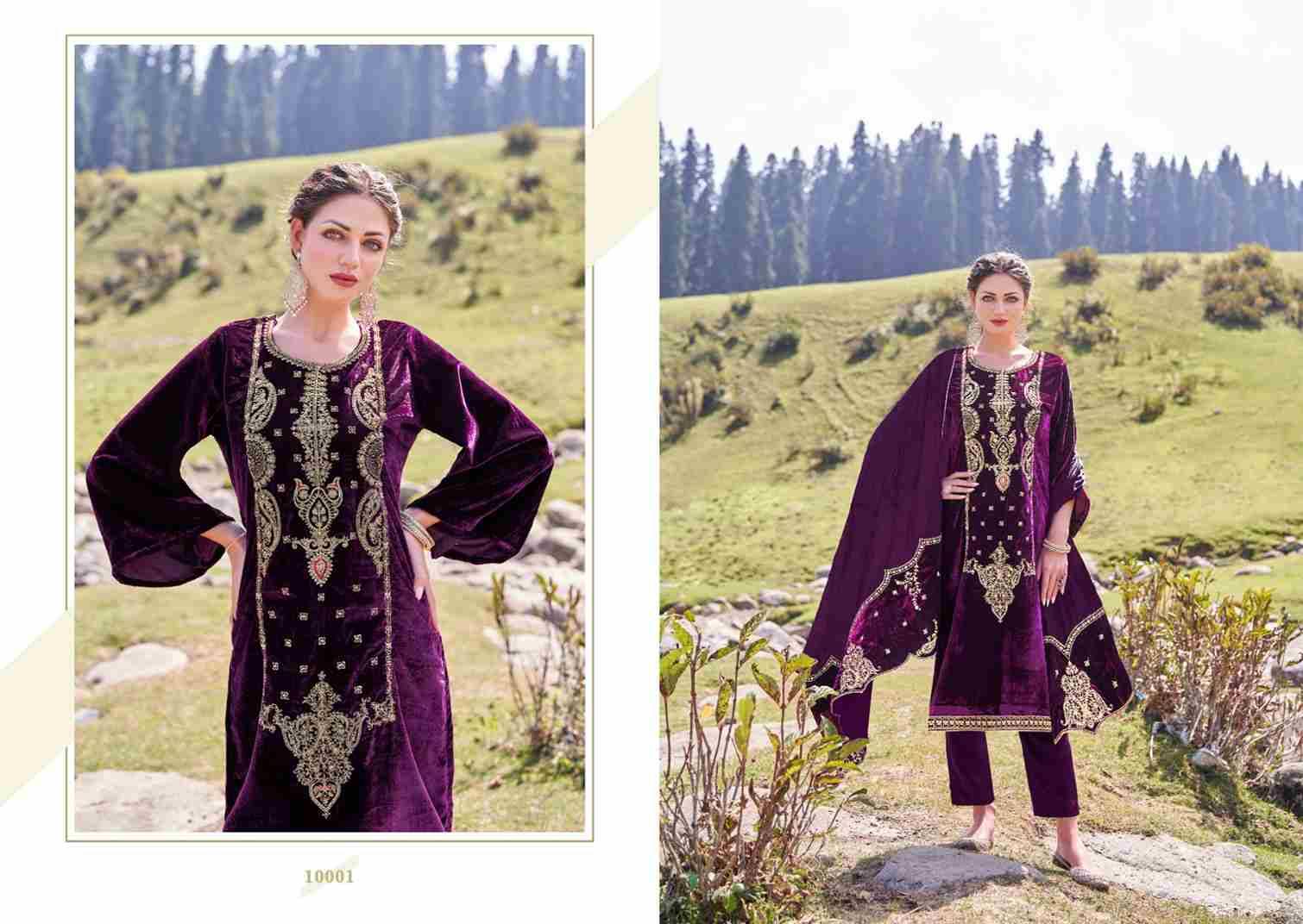 Jashn-E-Azeem By Zsm 10001 To 10006 Series Beautiful Festive Suits Stylish Fancy Colorful Party Wear & Occasional Wear Pure Velvet Embroidered Dresses At Wholesale Price