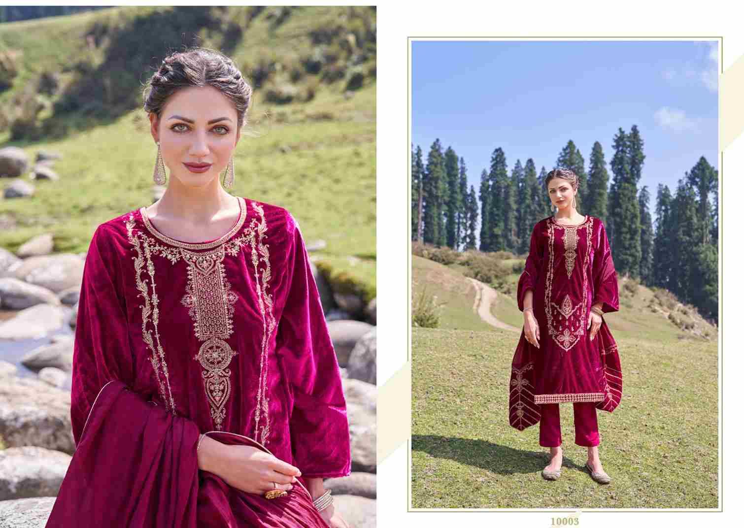 Jashn-E-Azeem By Zsm 10001 To 10006 Series Beautiful Festive Suits Stylish Fancy Colorful Party Wear & Occasional Wear Pure Velvet Embroidered Dresses At Wholesale Price