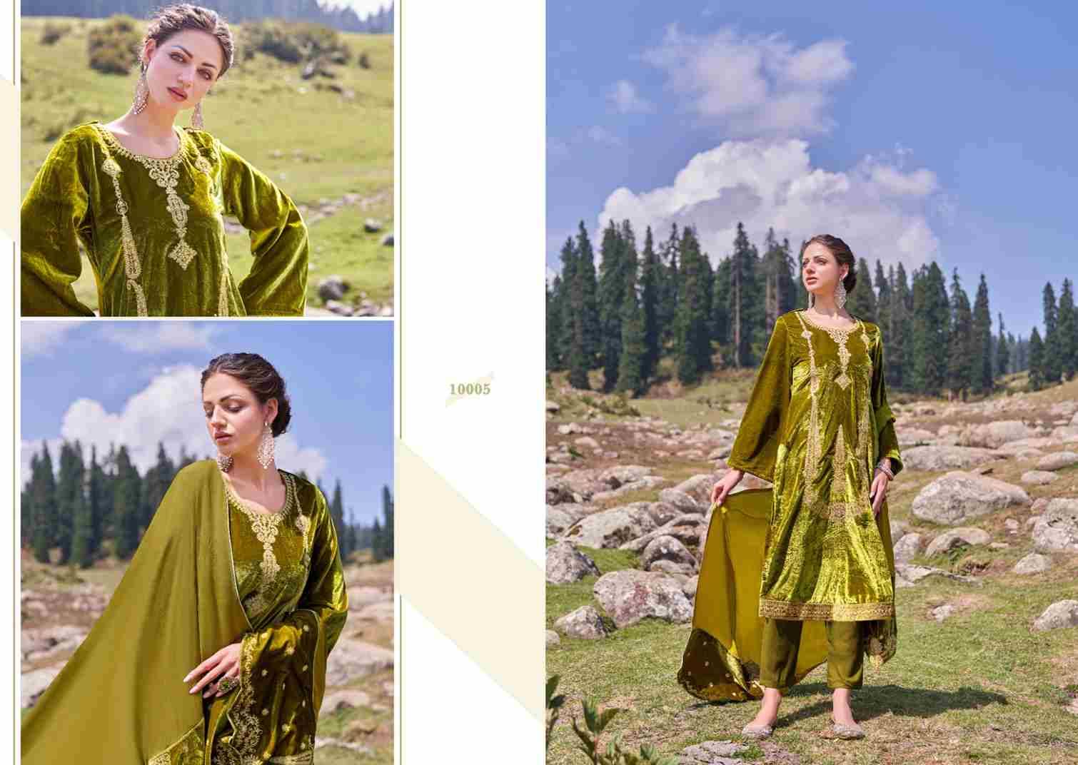 Jashn-E-Azeem By Zsm 10001 To 10006 Series Beautiful Festive Suits Stylish Fancy Colorful Party Wear & Occasional Wear Pure Velvet Embroidered Dresses At Wholesale Price