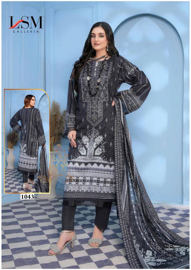 Parian Dream Vol-5 By Lsm Galleria 1041 To 1046 Series Beautiful Festive Suits Stylish Fancy Colorful Casual Wear & Ethnic Wear Pure Lawn Print Dresses At Wholesale Price