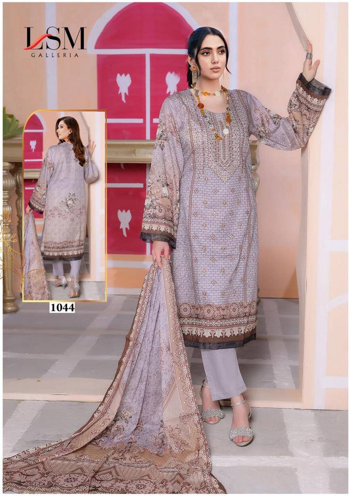 Parian Dream Vol-5 By Lsm Galleria 1041 To 1046 Series Beautiful Festive Suits Stylish Fancy Colorful Casual Wear & Ethnic Wear Pure Lawn Print Dresses At Wholesale Price