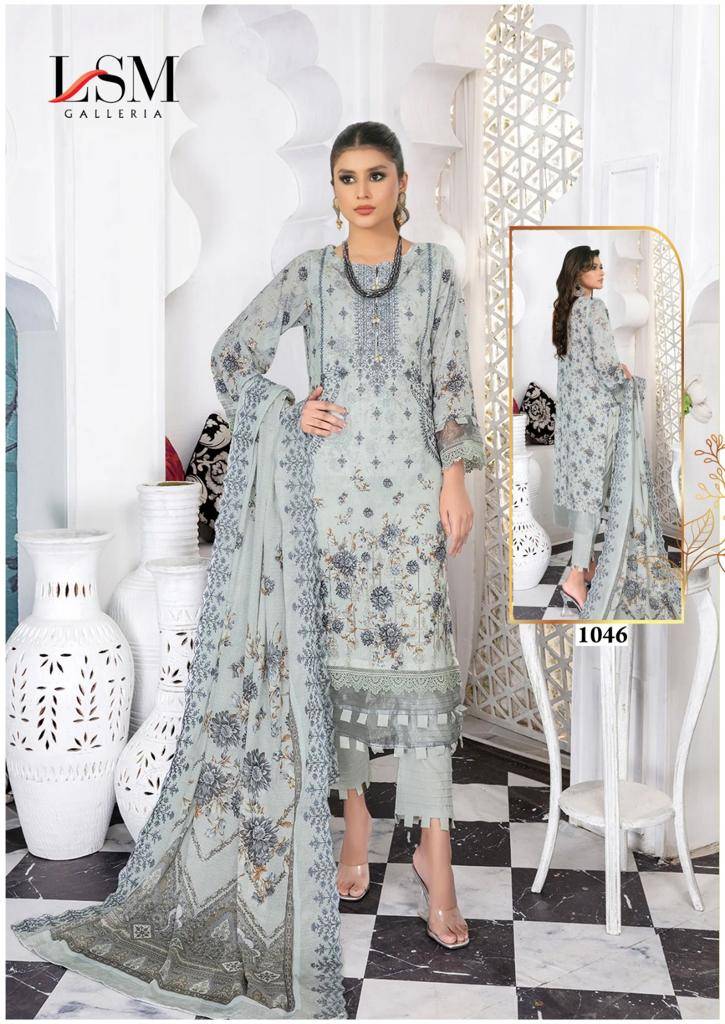 Parian Dream Vol-5 By Lsm Galleria 1041 To 1046 Series Beautiful Festive Suits Stylish Fancy Colorful Casual Wear & Ethnic Wear Pure Lawn Print Dresses At Wholesale Price
