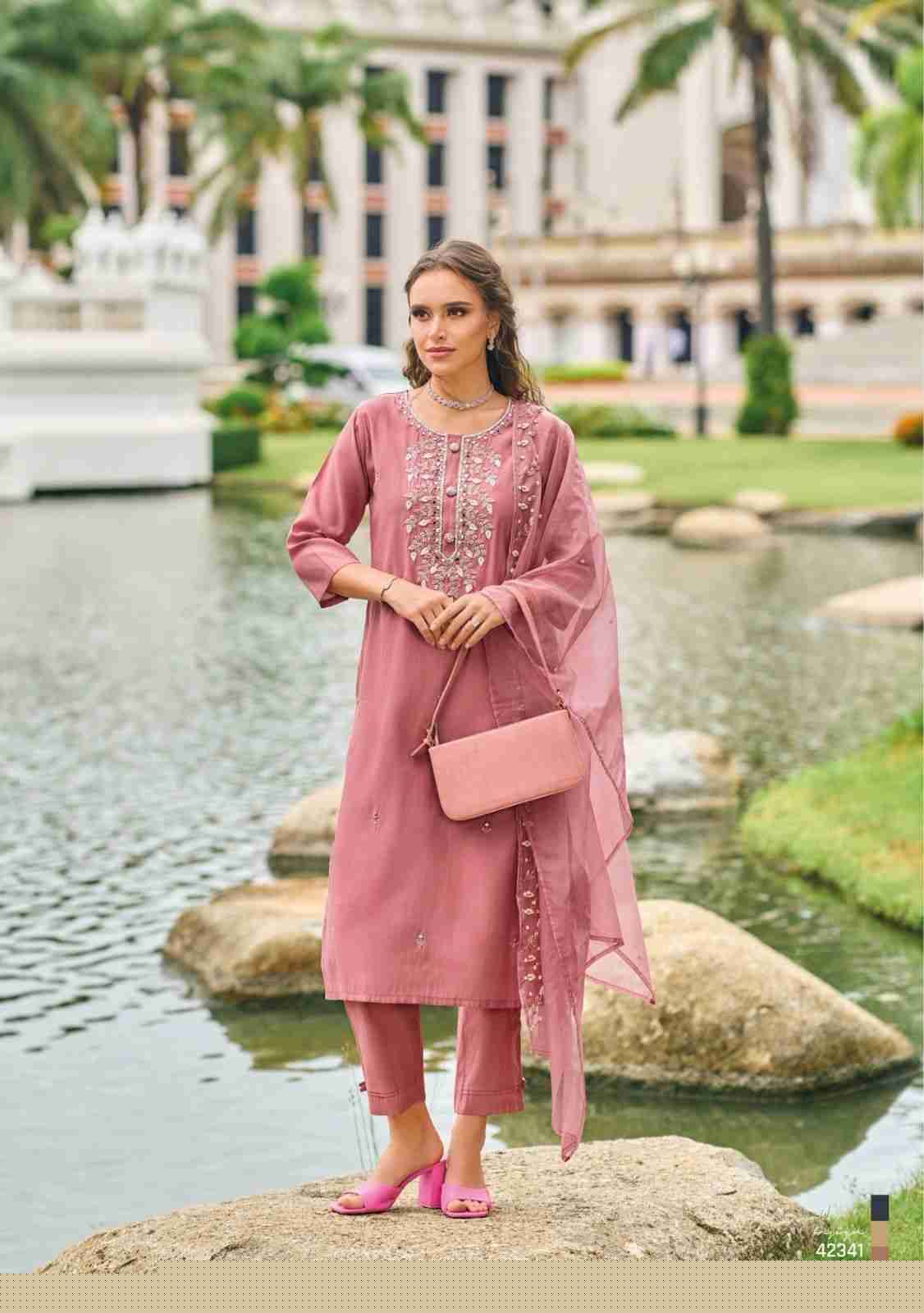 Ehasaas By Kailee 42341 To 42346 Series Beautiful Festive Suits Colorful Stylish Fancy Casual Wear & Ethnic Wear Pure Viscose Silk With Work Dresses At Wholesale Price