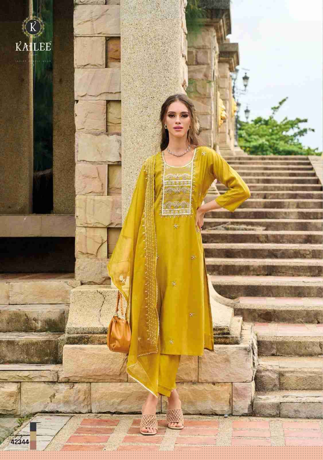 Ehasaas By Kailee 42341 To 42346 Series Beautiful Festive Suits Colorful Stylish Fancy Casual Wear & Ethnic Wear Pure Viscose Silk With Work Dresses At Wholesale Price
