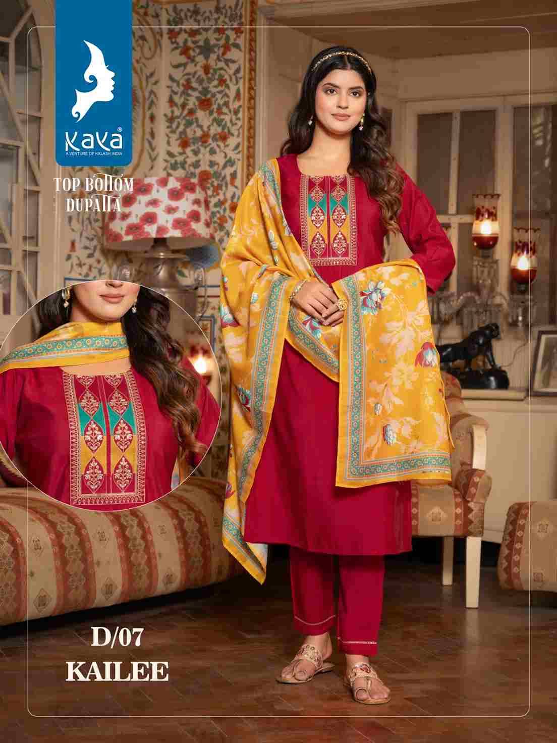 Kailee By Kaya 01 To 08 Series Beautiful Festive Suits Colorful Stylish Fancy Casual Wear & Ethnic Wear Roman Silk Dresses At Wholesale Price