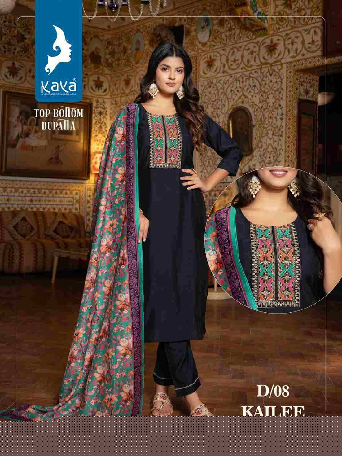 Kailee By Kaya 01 To 08 Series Beautiful Festive Suits Colorful Stylish Fancy Casual Wear & Ethnic Wear Roman Silk Dresses At Wholesale Price