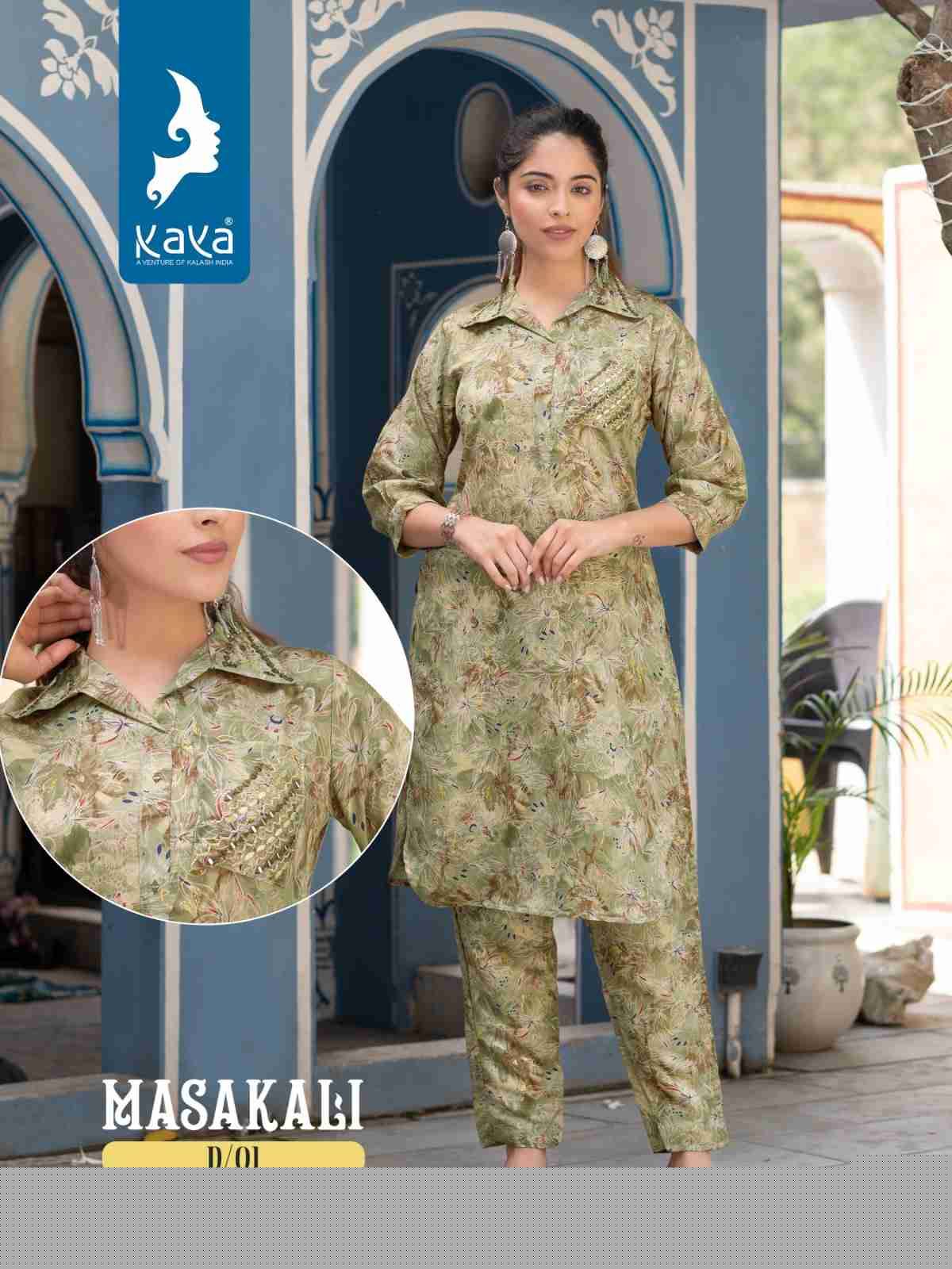 Masakali By Kaya 01 To 08 Series Designer Stylish Fancy Colorful Beautiful Party Wear & Ethnic Wear Collection Modal Chanderi Co-Ord Sets At Wholesale Price