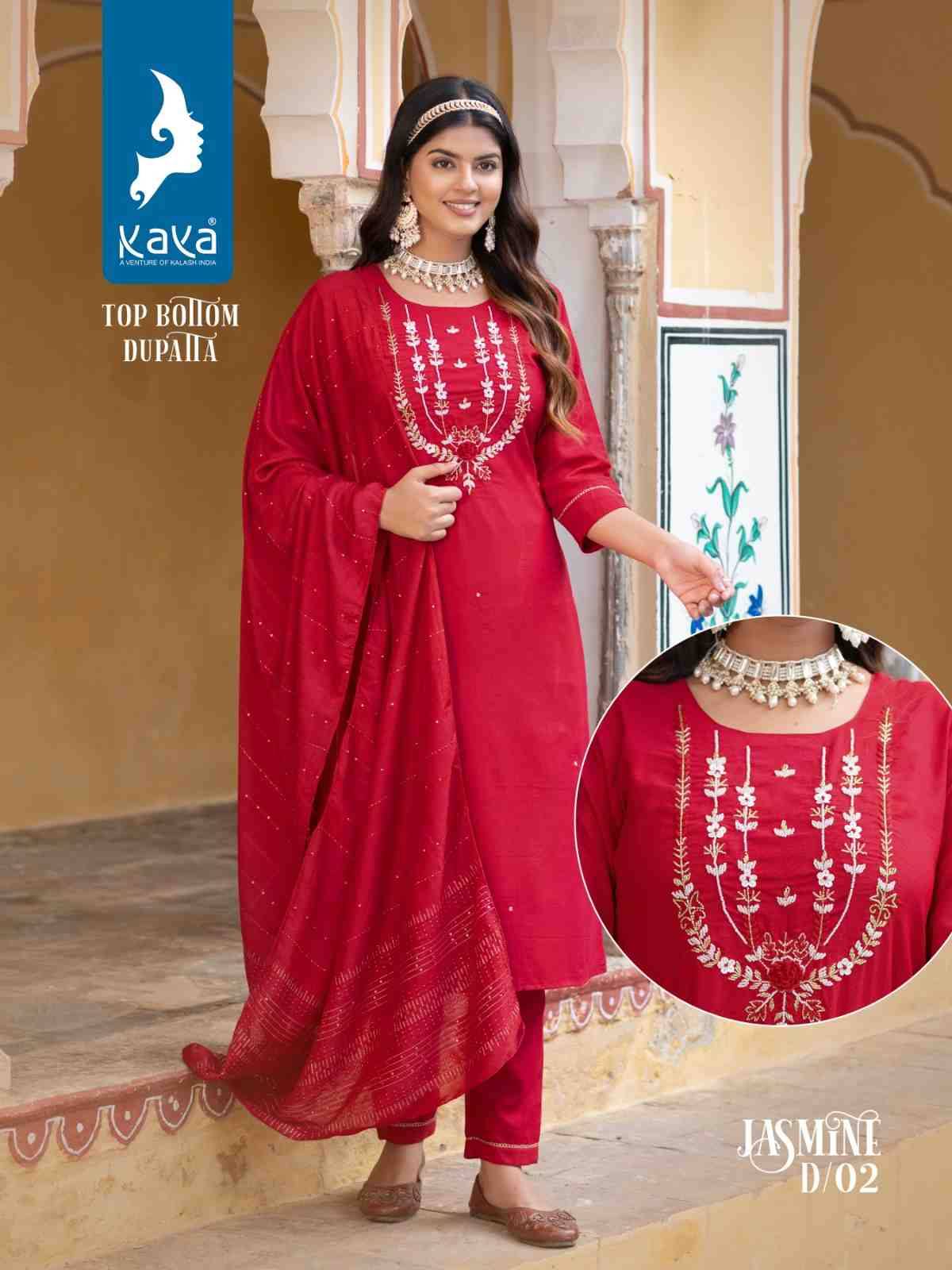 Jasmine By Kaya 01 To 06 Series Beautiful Festive Suits Colorful Stylish Fancy Casual Wear & Ethnic Wear Slub Silk Dresses At Wholesale Price