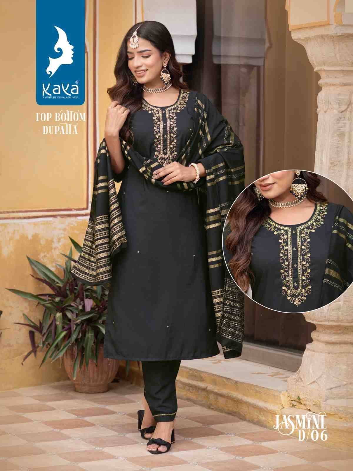Jasmine By Kaya 01 To 06 Series Beautiful Festive Suits Colorful Stylish Fancy Casual Wear & Ethnic Wear Slub Silk Dresses At Wholesale Price