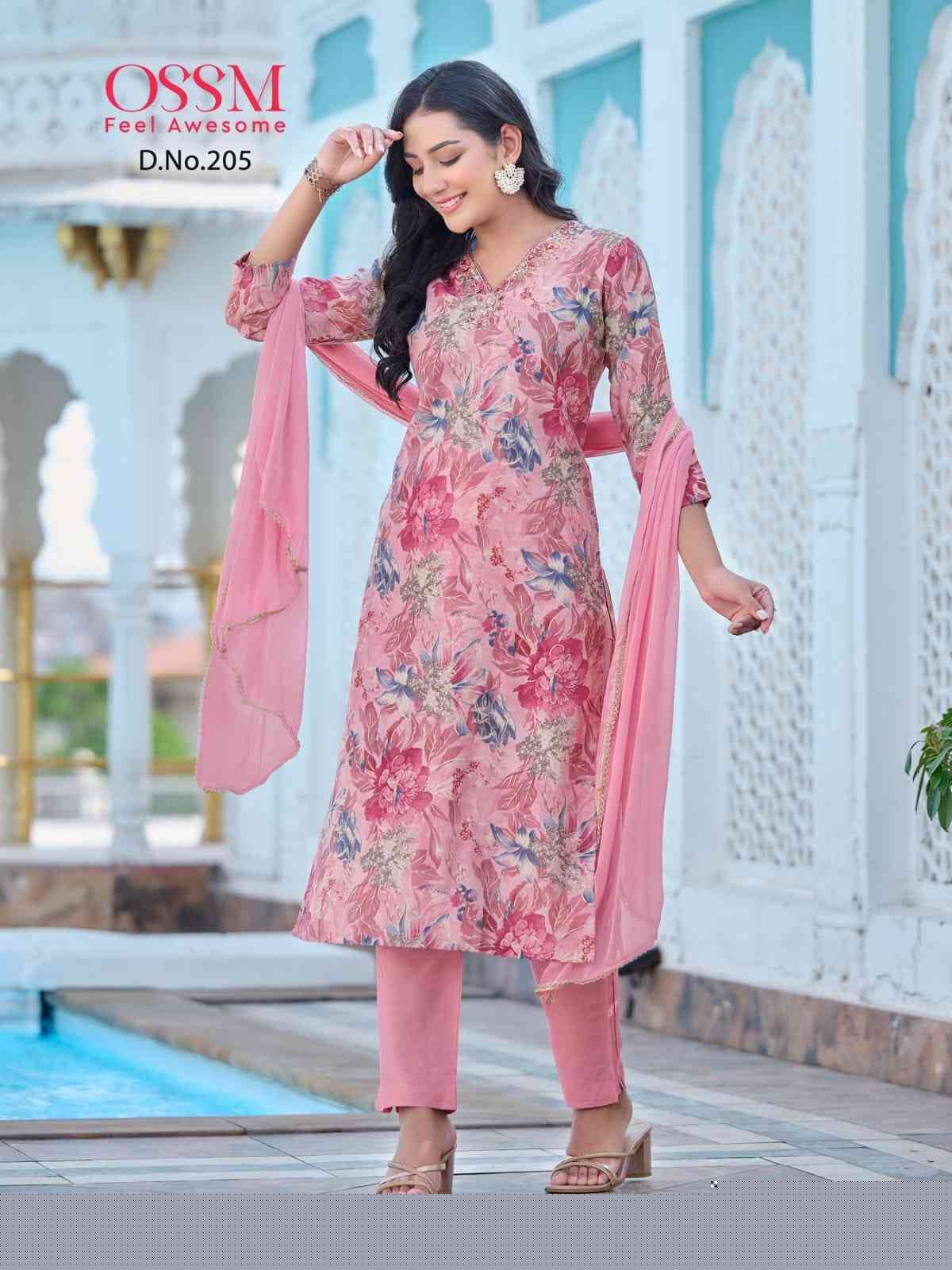 Muskan Vol-2 By Ossm 201 To 206 Series Beautiful Festive Suits Colorful Stylish Fancy Casual Wear & Ethnic Wear Modal Chanderi Print Dresses At Wholesale Price