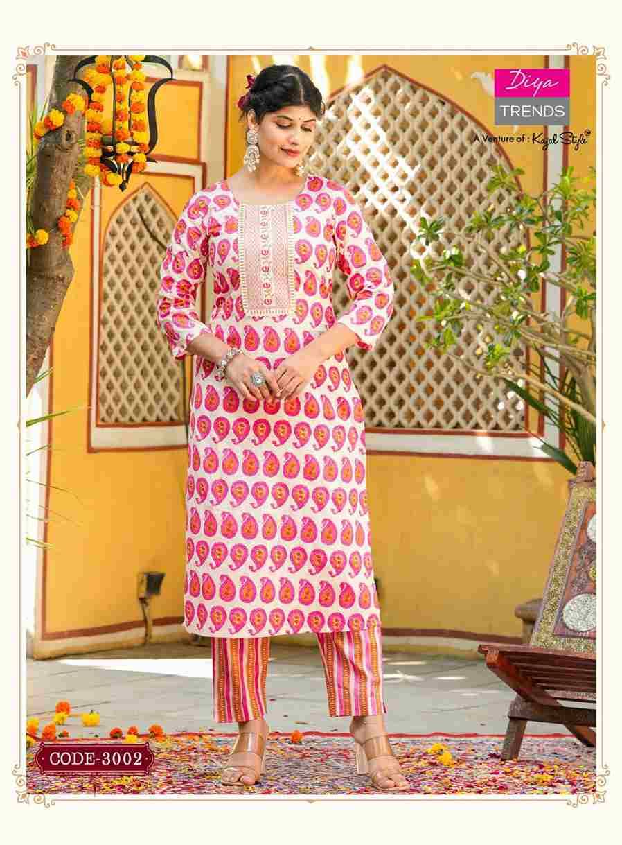 Cotton Candy Vol-3 By Diya Trends 3001 To 3008 Series Designer Stylish Fancy Colorful Beautiful Party Wear & Ethnic Wear Collection Pure Cotton Print Kurtis With Bottom At Wholesale Price