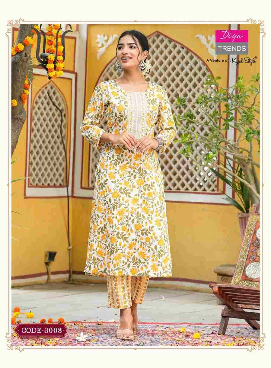 Cotton Candy Vol-3 By Diya Trends 3001 To 3008 Series Designer Stylish Fancy Colorful Beautiful Party Wear & Ethnic Wear Collection Pure Cotton Print Kurtis With Bottom At Wholesale Price