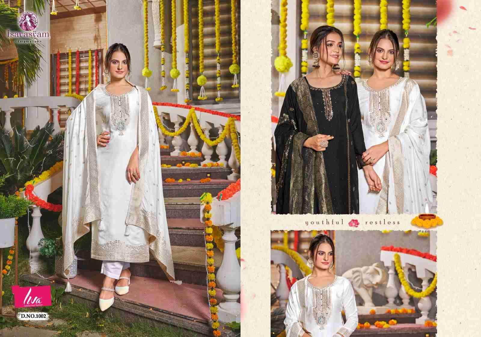 Banarasi Handwork By Isavasyam 1001 To 1006 Series Beautiful Festive Suits Colorful Stylish Fancy Casual Wear & Ethnic Wear Pure Viscose Dresses At Wholesale Price