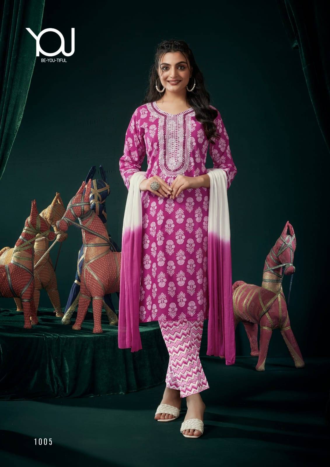 Ishika By You 1001 To 1005 Series Beautiful Festive Suits Colorful Stylish Fancy Casual Wear & Ethnic Wear Pure Cambric Cotton Print Dresses At Wholesale Price