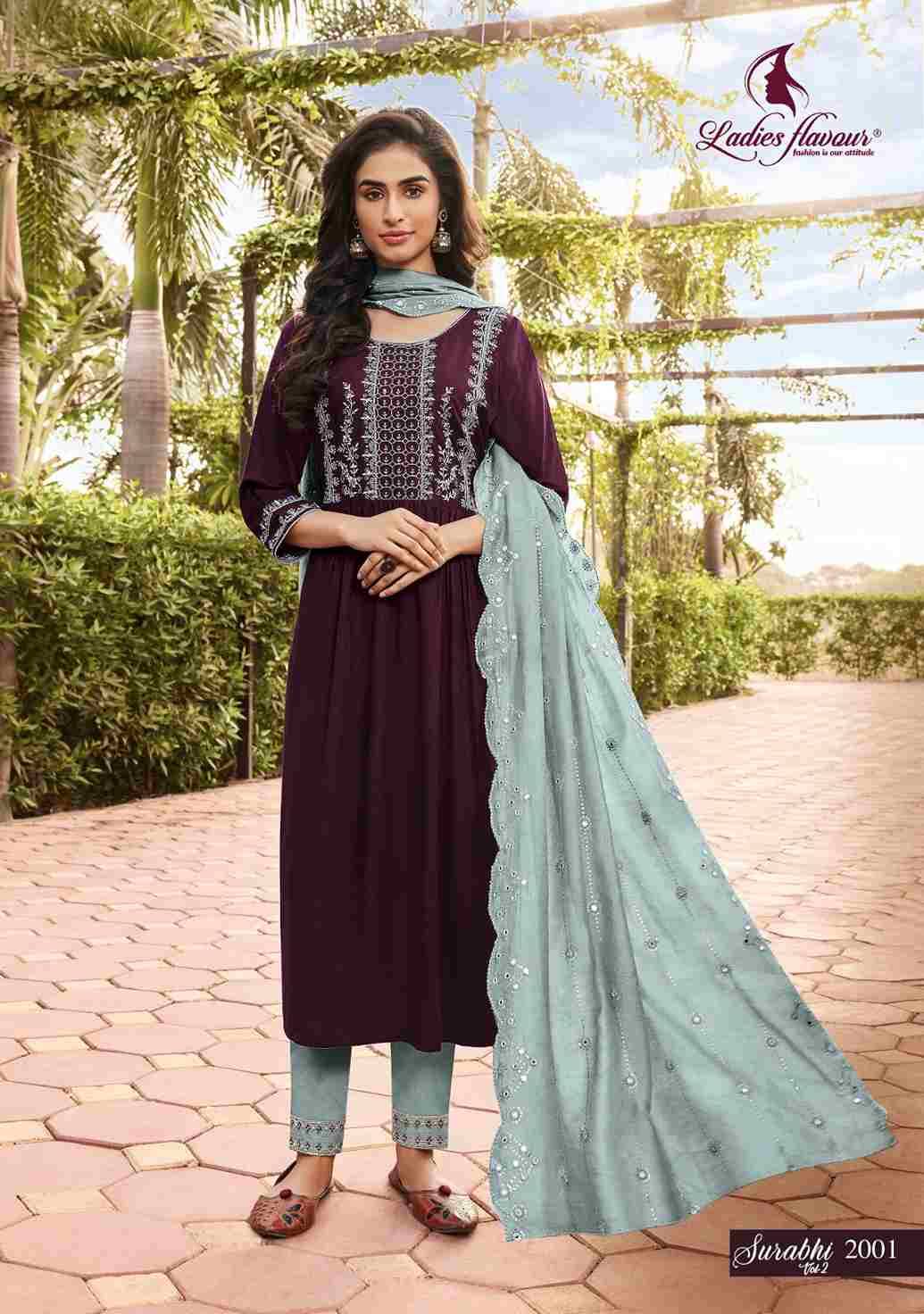 Surabhi Vol-2 By Ladies Flavour 2001 To 2006 Series Beautiful Festive Suits Colorful Stylish Fancy Casual Wear & Ethnic Wear Pure Rayon Print Dresses At Wholesale Price