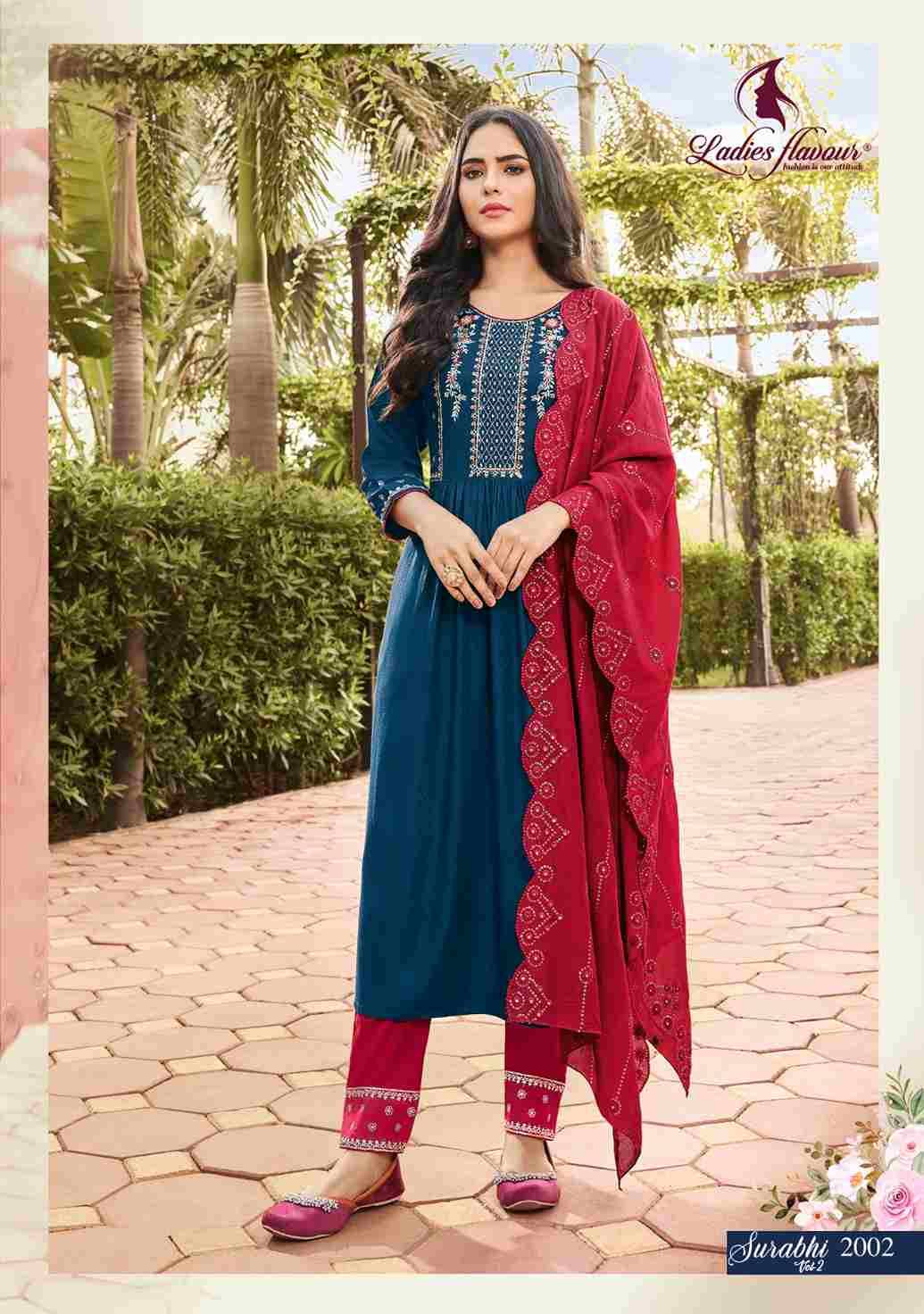 Surabhi Vol-2 By Ladies Flavour 2001 To 2006 Series Beautiful Festive Suits Colorful Stylish Fancy Casual Wear & Ethnic Wear Pure Rayon Print Dresses At Wholesale Price