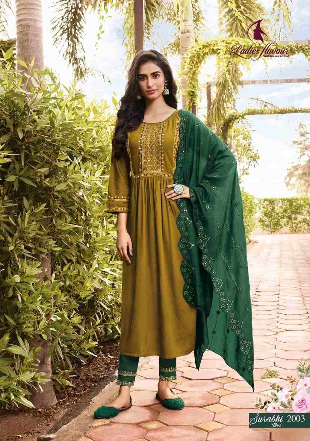 Surabhi Vol-2 By Ladies Flavour 2001 To 2006 Series Beautiful Festive Suits Colorful Stylish Fancy Casual Wear & Ethnic Wear Pure Rayon Print Dresses At Wholesale Price