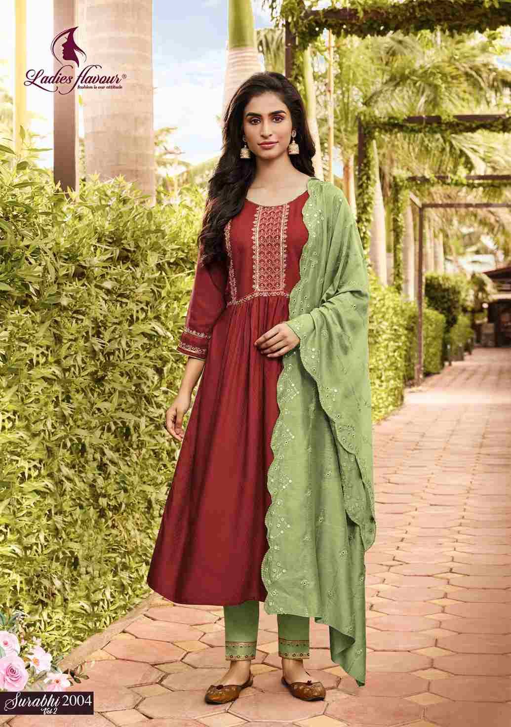 Surabhi Vol-2 By Ladies Flavour 2001 To 2006 Series Beautiful Festive Suits Colorful Stylish Fancy Casual Wear & Ethnic Wear Pure Rayon Print Dresses At Wholesale Price