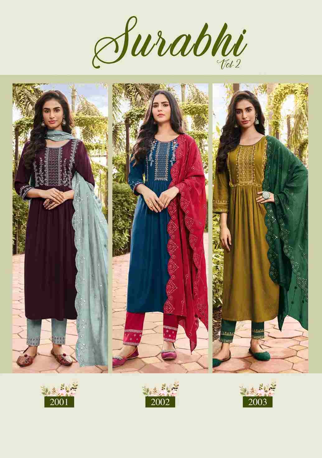 Surabhi Vol-2 By Ladies Flavour 2001 To 2006 Series Beautiful Festive Suits Colorful Stylish Fancy Casual Wear & Ethnic Wear Pure Rayon Print Dresses At Wholesale Price