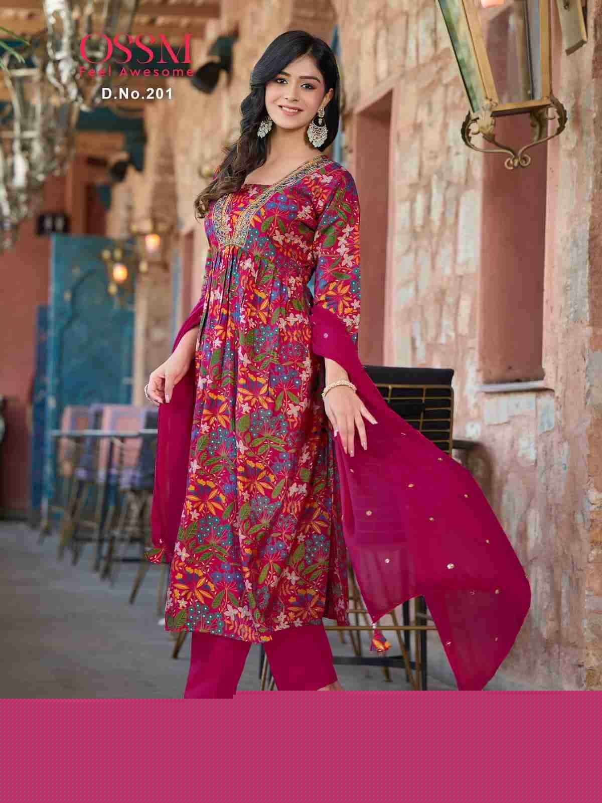Mantra Vol-2 By Ossm 201 To 206 Series Beautiful Festive Suits Colorful Stylish Fancy Casual Wear & Ethnic Wear Modal Chanderi Print Dresses At Wholesale Price