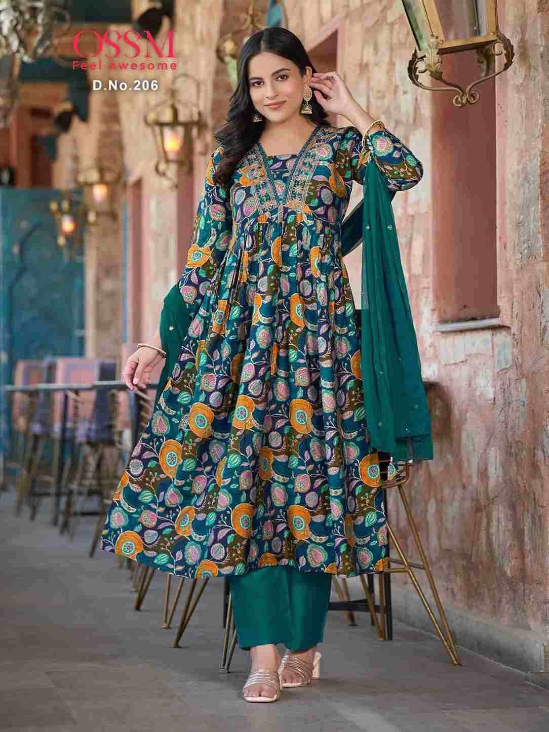 Mantra Vol-2 By Ossm 201 To 206 Series Beautiful Festive Suits Colorful Stylish Fancy Casual Wear & Ethnic Wear Modal Chanderi Print Dresses At Wholesale Price