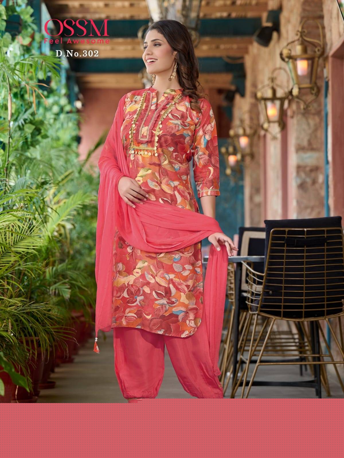 Afghani Vol-3 By Ossm 301 To 306 Series Festive Suits Beautiful Fancy Colorful Stylish Party Wear & Occasional Wear Modal Chanderi Print Dresses At Wholesale Price