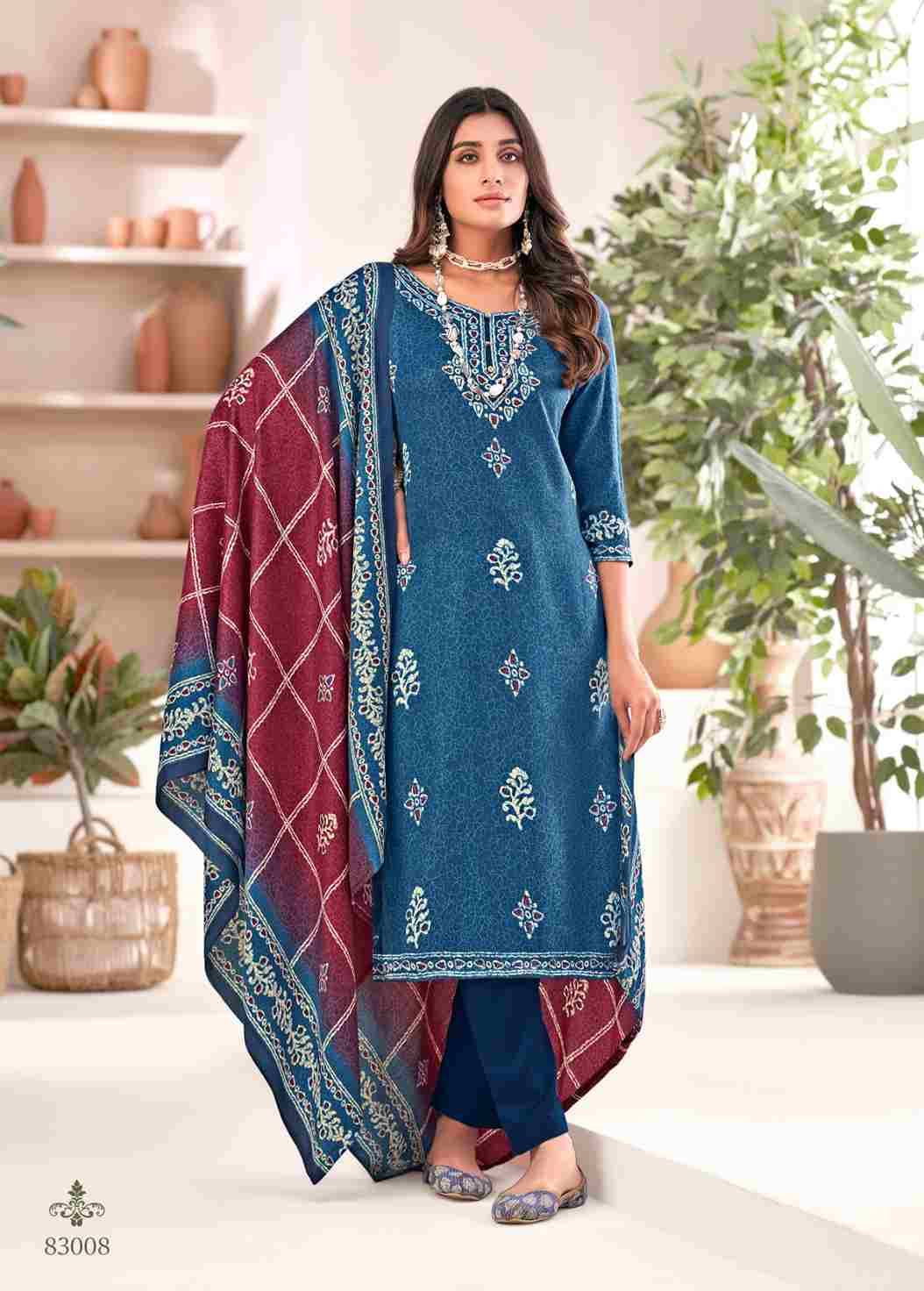 Sadhna By Skt Suits 83001 To 83008 Series Beautiful Festive Suits Stylish Fancy Colorful Casual Wear & Ethnic Wear Pashmina Print Dresses At Wholesale Price