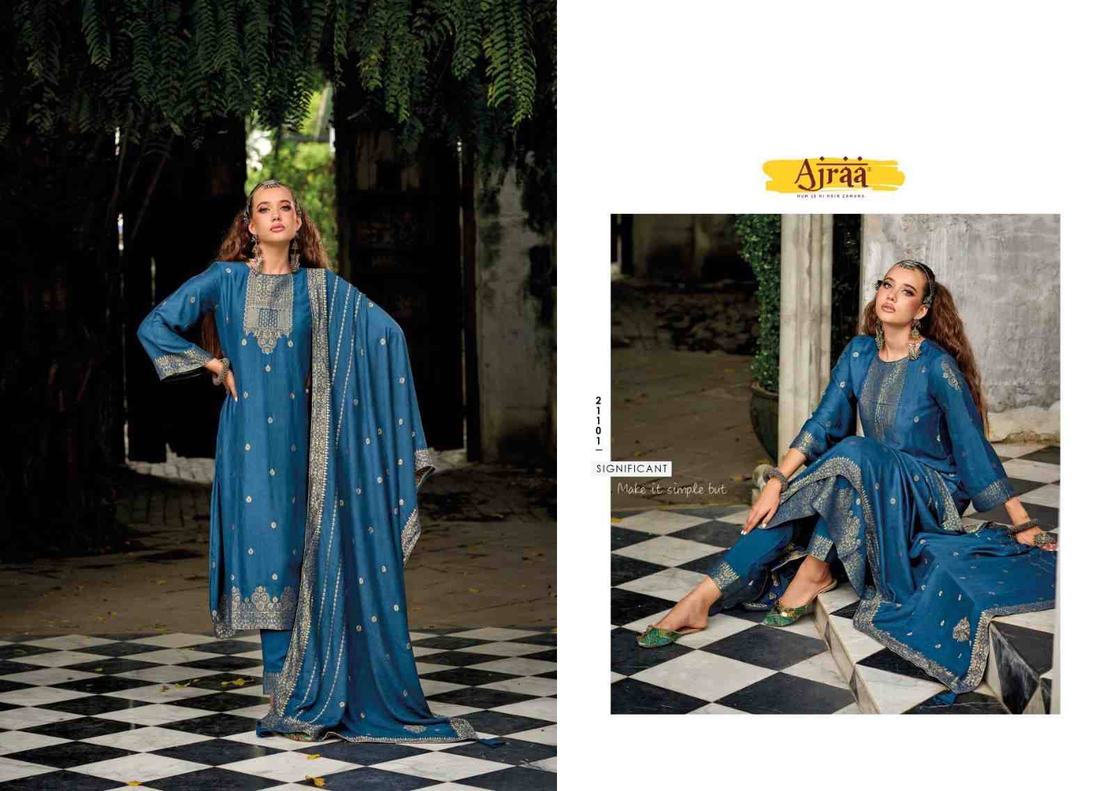 Karigiri By Ajraa 21101 To 21106 Series Beautiful Festive Suits Colorful Stylish Fancy Casual Wear & Ethnic Wear Pure Viscose Pashmina Jacquard Dresses At Wholesale Price