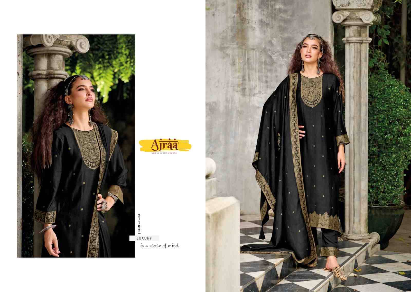 Karigiri By Ajraa 21101 To 21106 Series Beautiful Festive Suits Colorful Stylish Fancy Casual Wear & Ethnic Wear Pure Viscose Pashmina Jacquard Dresses At Wholesale Price