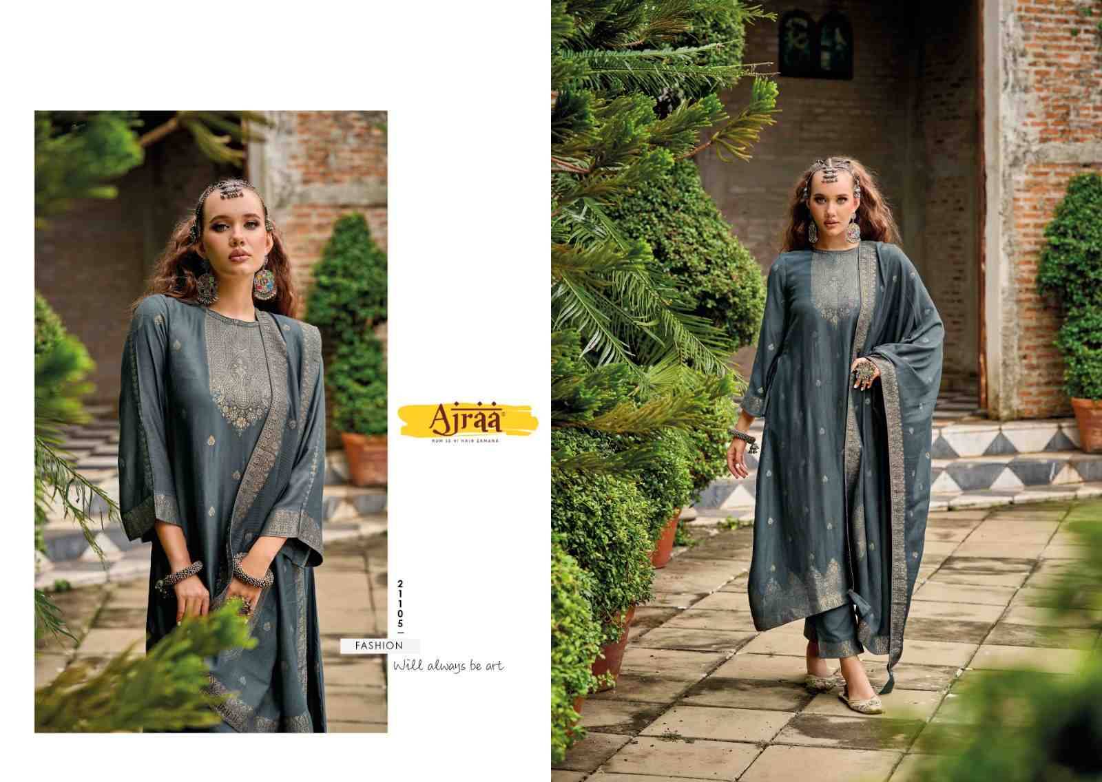 Karigiri By Ajraa 21101 To 21106 Series Beautiful Festive Suits Colorful Stylish Fancy Casual Wear & Ethnic Wear Pure Viscose Pashmina Jacquard Dresses At Wholesale Price