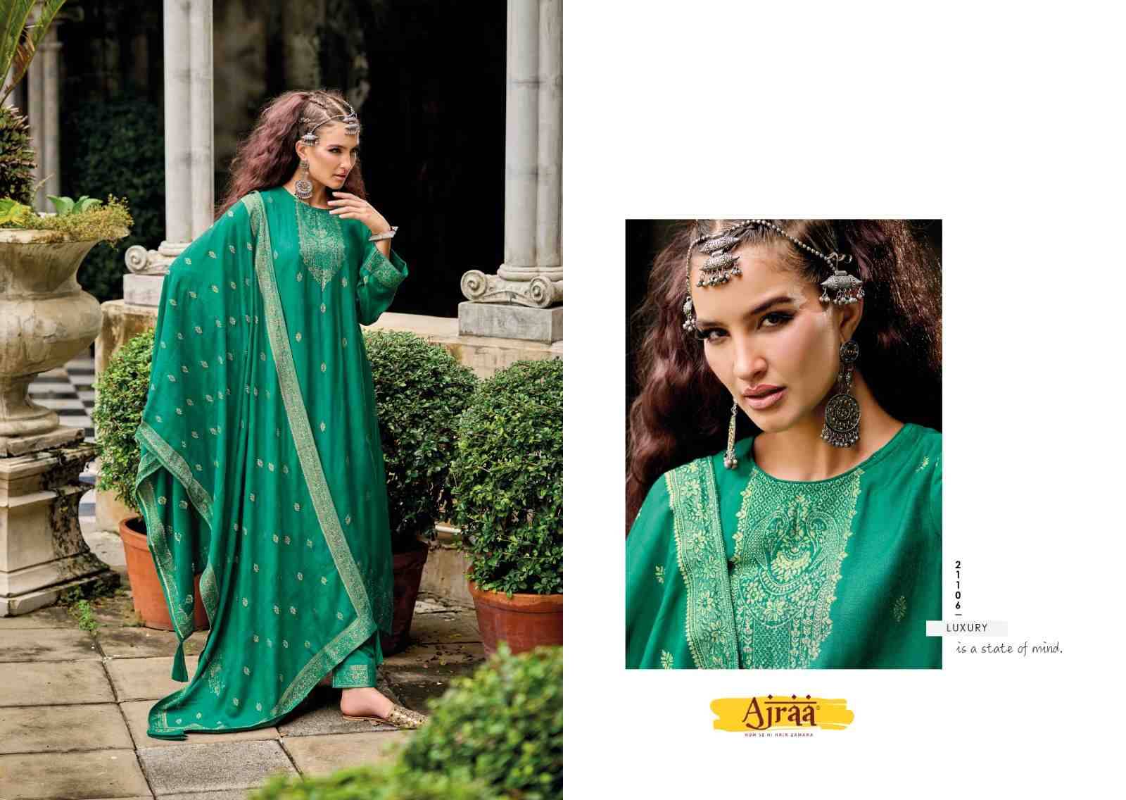 Karigiri By Ajraa 21101 To 21106 Series Beautiful Festive Suits Colorful Stylish Fancy Casual Wear & Ethnic Wear Pure Viscose Pashmina Jacquard Dresses At Wholesale Price