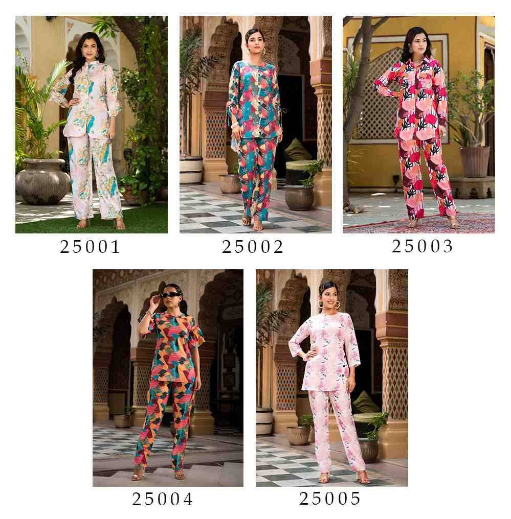 Rooh By Kaamiri 25001 To 25005 Series Designer Stylish Fancy Colorful Beautiful Party Wear & Ethnic Wear Collection Muslin Co-Ord Sets At Wholesale Price