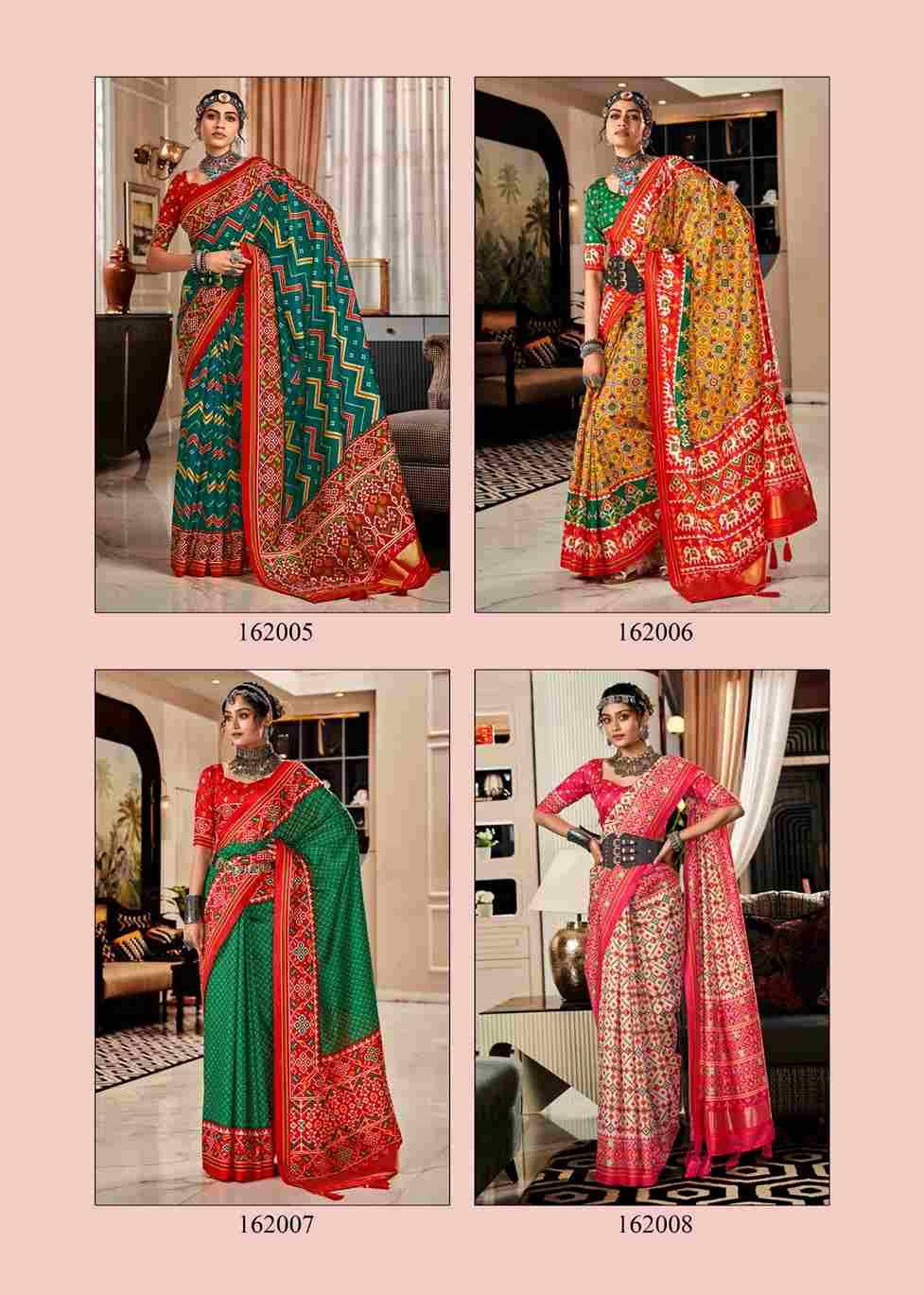 Bandhan Patola By Rajpath 162001 To 162008 Series Indian Traditional Wear Collection Beautiful Stylish Fancy Colorful Party Wear & Occasional Wear Pure Patola Sarees At Wholesale Price